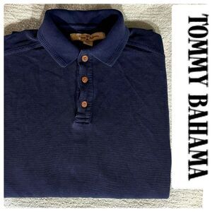 TOMMY BAHAMA MENS SILK FULL SLEEVES POLO SHIRT S